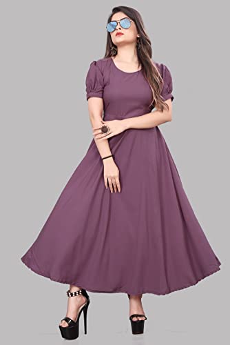 Image of NEW Aline Maxi Dress for Women in Purple Color