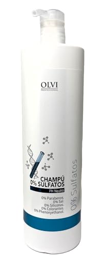 Olvi Profesional Champú 1 LITRO - SIN SULFATOS, SIN PARABENOS, SIN SILICONAS, SIN SAL, SIN COLORANTES Y SIN PHENOXYETHANOL