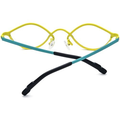 Image of FONEX Colorful Pure Titanium Glasses Frame Women Retro Round Eyeglasses