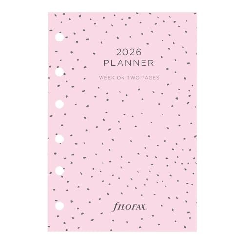 Semainier de poche Filofax 2026 rechargeable multilingue motif confettis