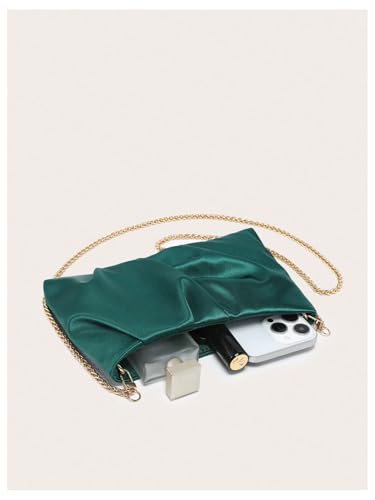 Image of GORGLITTER Women's Evening Bag Birthday Wedding Party Prom Handbag Small Dressy Formal Purse Pleated Satin Clutch