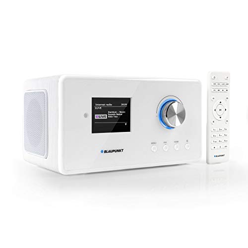 Blaupunkt IRD 30c Internetradio (inklusive DAB, Digital-Radio, UKW-Empfang, Wlan Küchenradio, RadioWecker und Uhrenradio, Farb-Display mit App-Funktion, Miniradio im edlen Design und Fernbedienung)