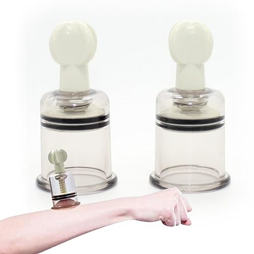 Vielretude Nippel Sucker Pump Vakuum Nippelsauger Transparent Vagina Klitoris Kugeln Brustpumpe Sex Spielzeug Brust Klitoris Stimulation 2Stück(5.3cm)