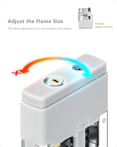 Jet Flame Lighter Gas Butane Refillable Pocket Lighter (Sold Without Gas)