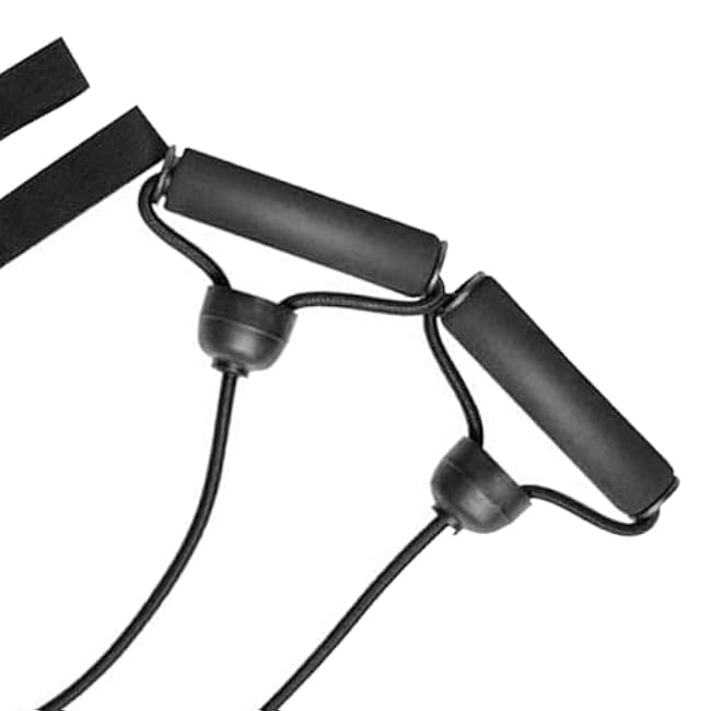 DYNWAVE 1Pair Exercise Bands with Handles,Trampoline Resistance Bands Workout Strength Training Equipment,Pull Rope for Muscle Toning