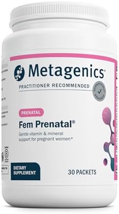 Metagenics Fem Prenatal – Prenatal Vitamin & Minerals Supplement* – Prenatals for Women* – with Vitamin C, Iodine & Biotin – Multivitamins Gentler to The System – 30 Packets