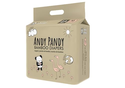 Image of Andy Pandy Bamboo Disposable Diapers, Extra Large, 26+ lbs, White, 24 Count