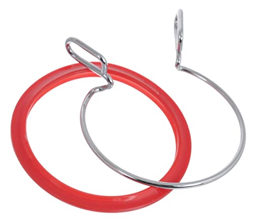 Image of Nurge Premium Quality, Metal Spring Tension Embroidery Hoops, Cross Stich Hoop, Darning Hoops, Embroidery Tension Shed (Red, Siz Mix)