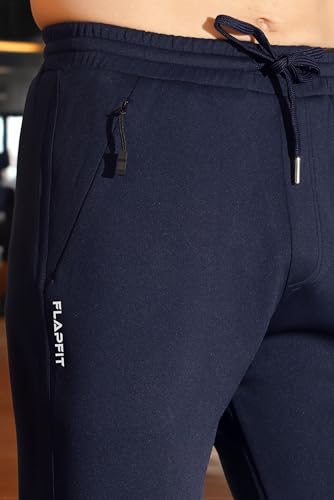Image of Men's Regular Fit Track Pants with Zipper Pocket||Track Pants for Men