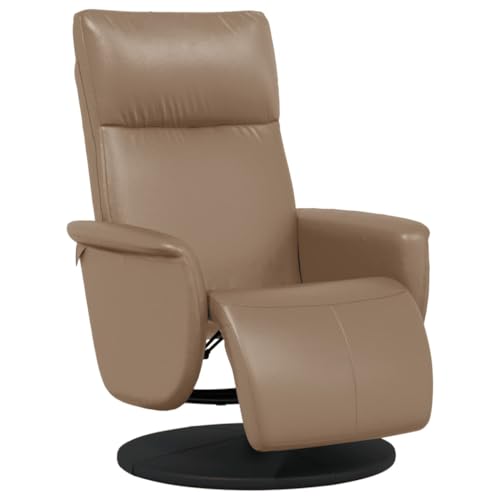 vidaXL Fauteuil Inclinable avec Repose-Pieds, Chaise de Relaxation avec Dossier, Siège avec Accoudoirs Salon, Moderne, Cappuccino Similicuir
