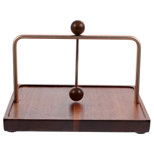 HOODANCOS Servilletero Cuadrado de Madera y Metal para Mesa Soporte para Servilletas Vintage Accesorio de Cocina Decorativo Adecuado para Hogar Restaurante y Cafetería