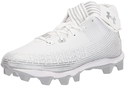 Under Armour Men's Highlight Franchise Football Shoe, White (101)/Metallic Silver, 10.5