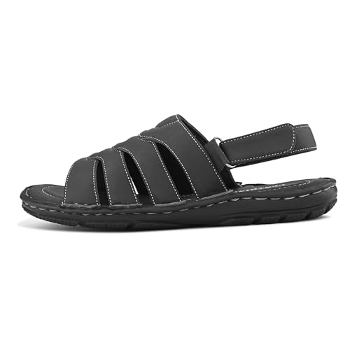 Image of Centrino Sandal for Men | Grip Insole for Stability | slippers /sliders for men |mens sandals casual | sandals for men|Modern Look with Straps | Comfortable Footwear (9265)