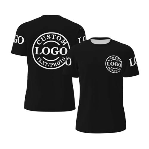 Custom T Shirts for Men Custom Tshirts Design with Text Logo Image Personalized Tshirt Customized T Shirt Front Back