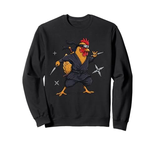 Divertido Ninja Chicken Anime Guerrero Samurai Cosplay Sudadera