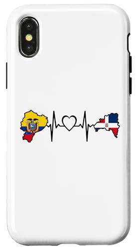 Dominican Ecuadorian Heartbeat Ecuador Flag Heritage �X�}�z�P�[�X iPhone X/XS �p