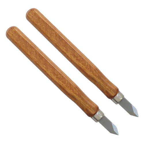Zorveiio 2Pcs Woodworking Marking Knife with High Carbon Steel Blade Dual Bevel Knife, Precise Premium Quality Woodworking Tool for Woodworkers/Craftsmen
