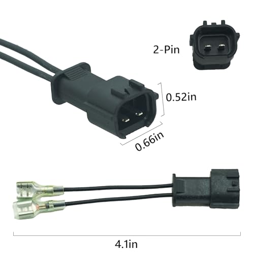 Car Horn Connector Adapter Wiring Harness, Compatible with Hyundai Kia, 2+2 Pack Pigtail Converter for Universal to OEM Horn Replacement (Hyundai/Kia)