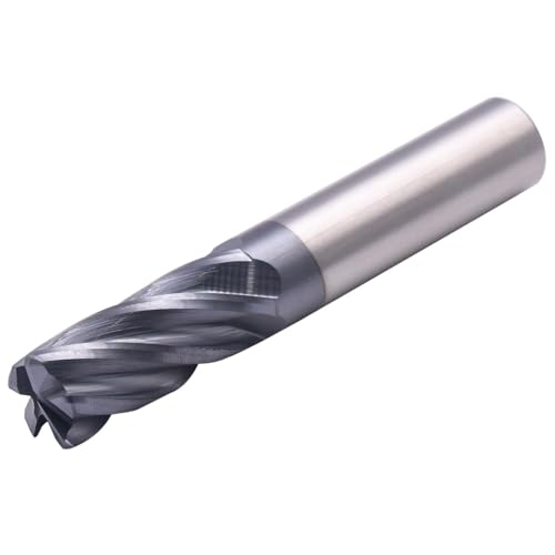Image of High Performance Solid Carbide Corner Radius End Mill - AlCrN Coated, Variable Helix- .060 inch Corner Radius, 5 Flute, 1 /2 inch Cutting Diameter, 1 /2 inch Shank Diameter, 1-1 /4 inch Length of Cut, 3 inch Overall Length