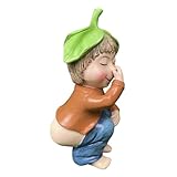 GAROZATION トイレ少年 樹脂公仔彫刻 インテリア ガーデン デコレーション おしゃれな小物 のような風合いの耐久性のある飾り具 耐久性 安定性