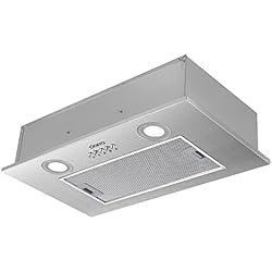 Extractor Para Campana De Obra CIARRA CBCS5913A Campana Extractora Encastrable Evacuación al exterior y Recirculación interna por Filtro de Carbono CBCF005 Ancho 52 cm Capacidad 300 m³/h Acero Inoxidable