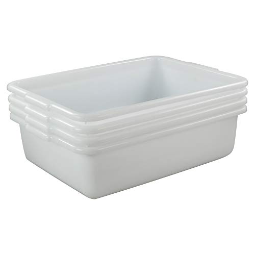 Kekow 4-Pack 22 L Commercial Bus Tubs/Bus Box, White