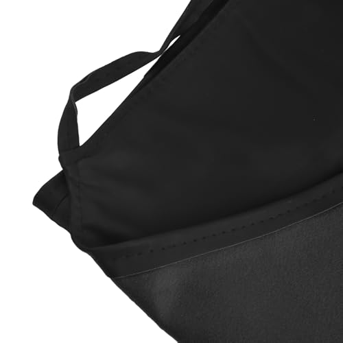 FUBESK Delantal de piel de PVC negro/marrón para cocina, a prueba de agua y aceite, resistente, varios tamaños (negro XL), como se muestra en la imagen., X-Large