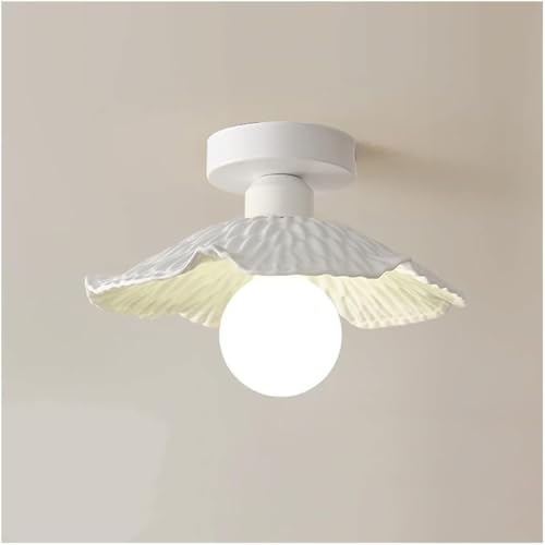 Plafonnier céramique haut de gamme blanc style ferme chic 24cm