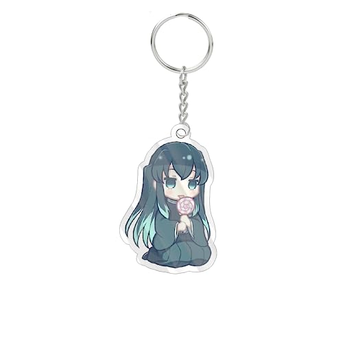 Image of Careflection Acrylic Demon Slayer: Kimetsu no Yaiba Anime Tokito Keychain Keyring Pendant Key chain, Multicolor