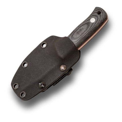 Joker Erizo TS1 Sports Survival Knife 2.95-inch Blade Includes Kydex Sheath 550 Paracord Fishing Hunting Camping and Hiking Tool (BLACK MICARTA KYDEX SHEATH)