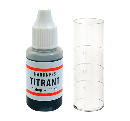 WK - Kit Test Analisi Acqua, Misuratore Durezza e Presenza Calcare, Flacone di Titrant da 10 ml con Provetta, Utilizzo Facile e Immediato, Ideale per Scegliere e Impostare Addolcitore Domestico