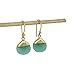 Gempires Amazonite Teardrop Earrings for Women 14k Gold Plated Pear Cabochon Dangle Drop Handmade Crystal Earrings Minimalist Natural Gemstone Jewelry Gift