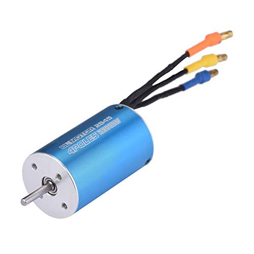 Dilwe RC Motor, 4 Pole 12 Slot 2845 5000KV/5900KV Brushless Motor for 1/12 1/14 Scale RC Car (5900KV)