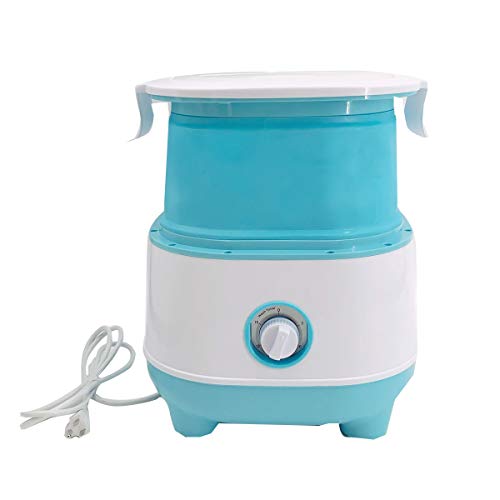 EWANYO Upgraded Portable Foldable Washing Machine 6.6 lbs Capacity Small Electric Laundry Machine Folding Mini Washing Machine, Mini Compact Washer for Apartment Dorm, Camping, Travelling (Blue)