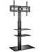 FITUEYES Meuble TV Pied avec Support Pivotant pour Téléviseur de 32 à 65 Pouce Ecran LED LCD Plasma avec 3 Etagères Pivotant à 60°