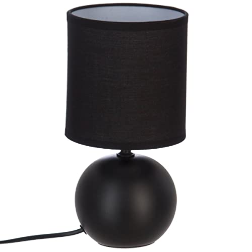 Atmosphera - Lampe Timeo noir mat - céramique H25 cm