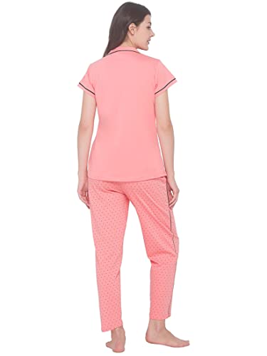 Image of AV2 Women's Cotton Polka Dots Night Suit Pajama Set