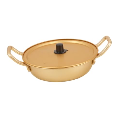 SOLUSTRE Aluminum Noodle Pot with Lid Double Handle Ramen Cooker Versatile Hot Pot for Soups Daily Cooking Easy to Clean Kitchen Essential for Quick Meals