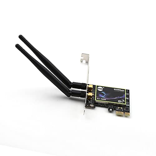 Tarjeta inalámbrica PCI-E Dual Band 2.4G/5G WiFi adaptador para computadora de escritorio 600Mbps miniatura 3