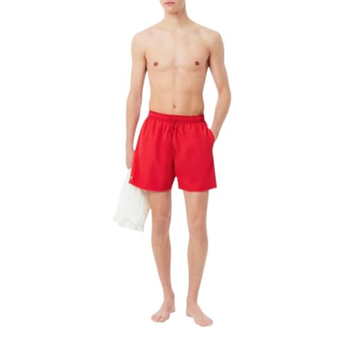 Image of Lacoste Men's Mid Length Monochrome Swim Trunks