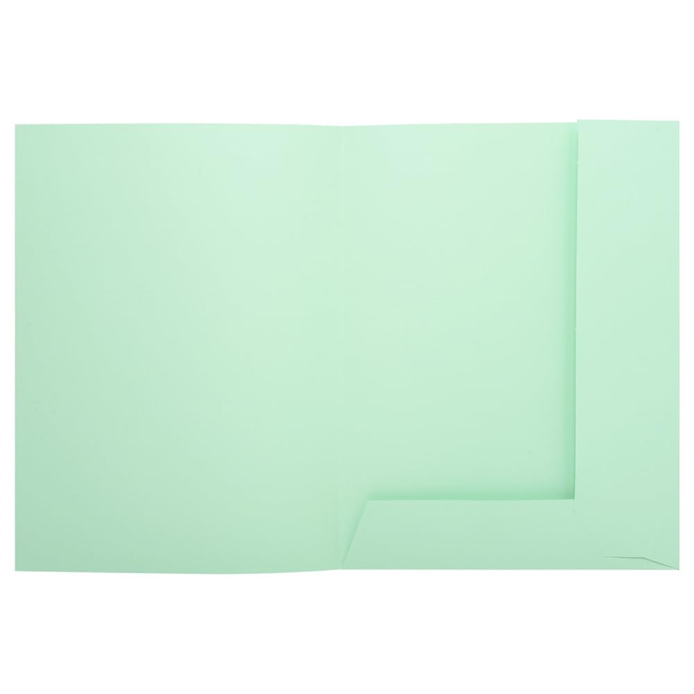 Exacompta 332004E Okładka na dokumenty SUPER 210 g/m² w żywych kolorach - teczki z certyfikatem PEFC - wymiary 24 x 32 cm dla formatu A4 - 50 sztuk kolor pastelowy jasnozielony