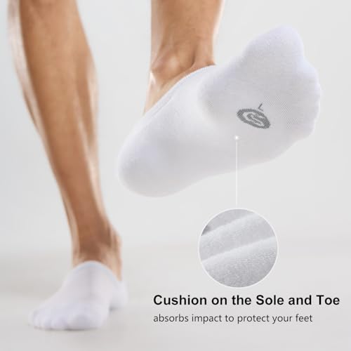 CS CELERSPORT 6/8 Pairs No Show Socks Men with Cushion Low Cut Invisible Non Slip Socks4