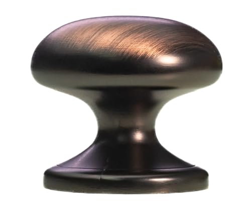 Image of trust4care 2-Pack Wide Base ORB 1.5 inch Bifold Closet Door Cabinet Knobs Pulls | Large Wide Base Zinc Round Kitchen Cabinet Wardrobe Dresser Dummy Doorknobs, Furniture Laundry Sideboard Buffet Drawer Handle