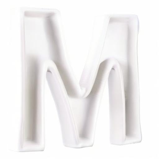 Small Ceramic Letter Dish & Mini Plates for Candy/Nuts Ideas, Wedding Party Decor (Letter M)