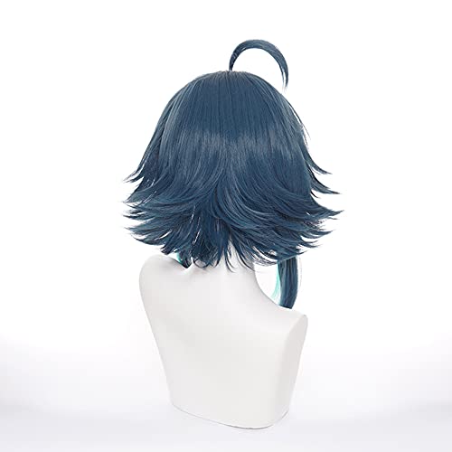 OSIAS Color Layered Xiao Genshin Impact Cosplay Wig for Man and Boys, Xiao Wig, Längd: 22.86 cm, Höjd: 2.54 cm - Image 4