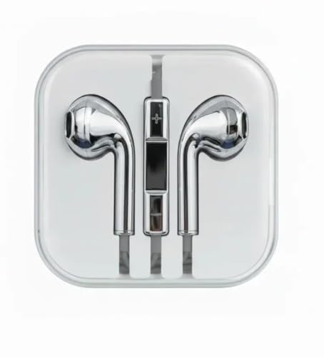 Image of Type C Wired Earphones MFi Certified | Support All Android and Apple iPhone Series, Built-in Mic and Remote | Electoplated Silver Chrome Wired Headphones Earbuds