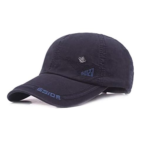 CHENNUO Adjustable Baseball Cap Unisex Embroidery Brief Snapback Cap Outdoor Leisure Cap Sports Baseball Hat - Blue - Medium Cover
