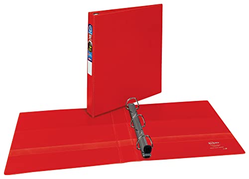 Avery Heavy-Duty Binder with 1 -Inch One Touch EZD Ring, Red, 1 Binder (79589)
