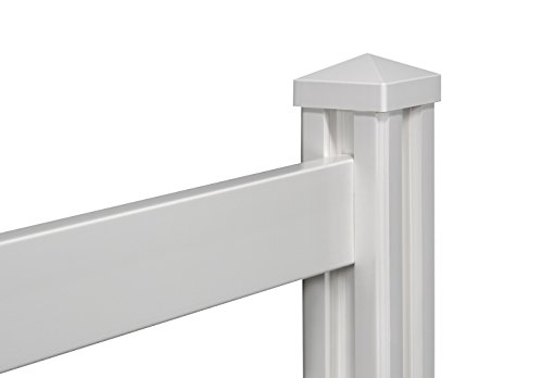 WamBam Traditional 4 by 7-Feet Premium Vinyl Ranch Rail Fence Sections with 2 Posts/Caps - Thumbnail 2