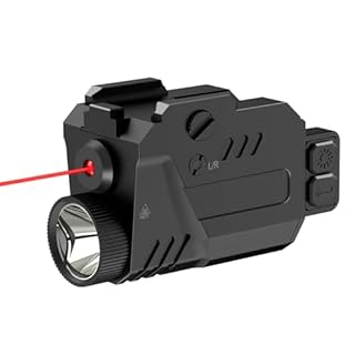 Darkfang 680 lumens Combo Laser à lumière Tactique, Flash Tactique stroboscopique à Faisceau Rouge pour Piste Picatinny